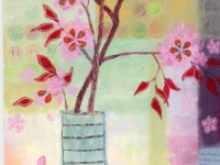 pink-blossom-in-a-check-vase